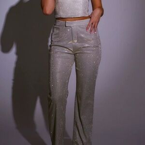 SLA The Label Gold Santorini Trousers Size M